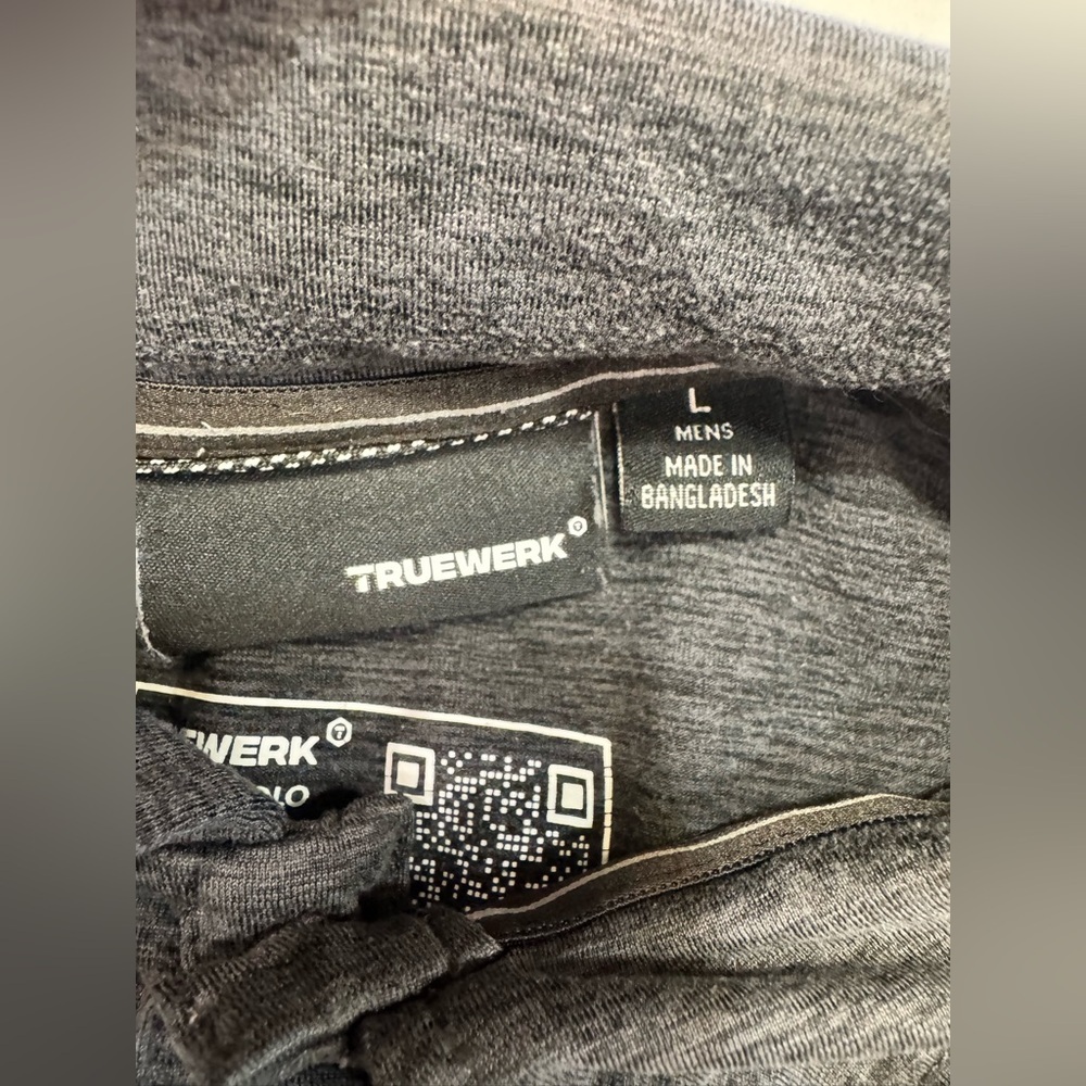 Truewerk Polo Performance Stretch Shirt Short Sleeve LRG Mens Black Work Utility - Picture 4 of 8
